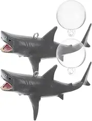 Fish Tank Shark Decoration Floating Shark Decoration, 2Pcs Fish Tank Figurines Floating Fish Tank Toys Shark Fish Tank Decors Fish Tank Figurines, Fish Tank Shark Decoration Shark Decoration Figurines