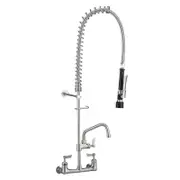 3Monkeez Stainless Steel Exposed Breech Wall Mount Pre Rinse Unit With 6" Pot Filler Including Spreaders - Taps and Rinse Jets (T-3M53449) - T-3M53449