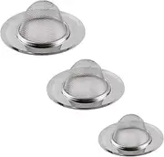 Stainless Steel Sink Strainer Set- 3 Different Sizes,Fits Most Kitchen Sinks, Bathroom Sinks,Shower Drains/367