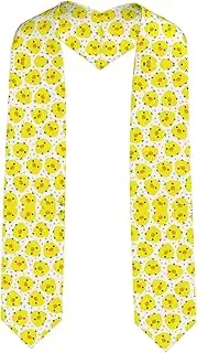 [SKKNT] Yellow Chicken Print Graduation Shawl Stole For Academic Commencements Honor Sash Congratulations Gift