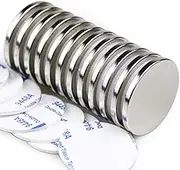 Strong Neodymium Disc Magnets 50% Stronger Than N35 Rare Earth Magnets - 1.26" D x 1/8" H, Pack of 12