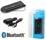 Handsfree Bluetooth Car Kit Slim Visor Mount Full Duplex Single Press Operation
