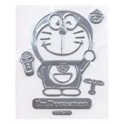 Doraemon Wink Emblem Sticker Heat and Water Resistant Silver DE006 Japan Anime