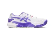 Asics Womens Gel Resolution 9 - White/Amethyst/Purple - Size US8.5 - Tennis Shoe
