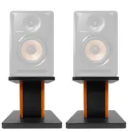 Rockville 8” Wood Studio Monitor Speaker Stands For Pioneer DJ Bulit8