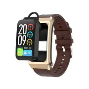 1.98 Inch 2 In 1 Bluetooth Earphone Smart Watch With Ecg & Nfc Support Brown Smart Watches