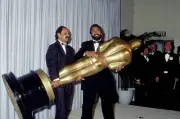 Cheech Marin Tommy Chong during 56th Annual Academy Awards at Doro- Old Photo