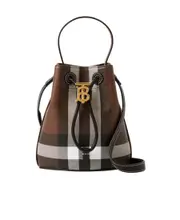 Burberry Mini TB Drawstring Bucket Bag One size Black