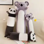 70-130cm Plush Panda Toy Cylidrical Animal Bolster Pillow Koala Stuffed Dolls