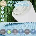Bed Topper Memory Foam Mattress Topper Bed Cool Gel Bamboo Cover Underlay 5/8cm