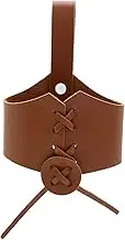 Drink Sleeve - Cup Sleeve Holder | PU Leather Retro Insulated Drink Holder | Portable Drinking Sleeve with Belt Attachment, Cosplay Props for Theatre Performance Theme Parties | Mug Sleeves