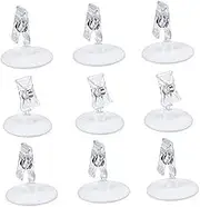 CIYODO 9pcs Photo Seat Clip Transparent Tidy Tag Clips Seat Clamp Advertising Clip Restaurant Clip Simplicity Seat Clip White