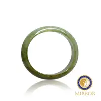 在飛比找ETMall東森購物網優惠-【MIRROR 皇宣緣】橄欖綠翡翠玉鐲（16號）(貴妃橢圓鐲