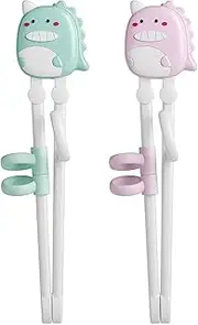2 Pairs Kid Chopsticks,Kid Training Chopsticks,Cute Children Learning Practice Chopsticks for Beginners Toddler
