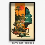 Spanish Movie Poster - Brown Oasis (Spain Psychedelic Art Retro Film Print)
