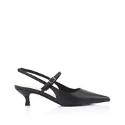 Luce Slingback Kitten Heels - Black