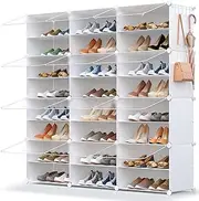 [HOMICKER] Shoe Storage,48 Pairs Shoe Rack Organizer for Closet Shoe Cabinet with Door Shoe Shelves for Closet,Entryway,Hallway,Bedroom