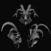 Baphomet Goat Demon custom head for Mythic Legions & other action figure