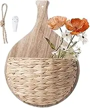 Weaving Basket Wall Decor - Boho Wall Hanging Basket, Handmade Woven Basket for Home Decor | Boho Wall Basket, Home Decor Decorative Wall Basket Set Rustic Style, Natural Material Perfect for Living