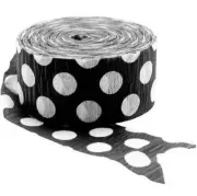 Black & White Polka Dot Streamers Crepe Paper Wedding Birthday Party Decoration