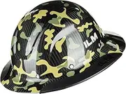 ILM Carbon Fiber Full Brim Hard Hat for Men with 4-8 Point Suspension OSHA and ANSI Construction Safety Hat Model MS401