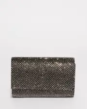 Pewter Kira Evening Clutch Bag
