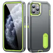 MCC Shockproof iPhone 11 Pro Case Cover Heavy Duty with Stand Apple 11Pro [Grey+Green]