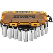 DEWALT Drive Socket Set, SAE, 1/2-Inch Drive, 10-Piece (DWMT73814)