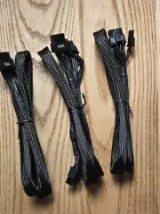 3 pcs EVGA SuperNOVA 8 PIN TO dual 8 +6 pin PCIE VGA Power Supply Cable,Origin