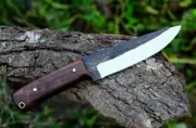 Wooden handle vintage fixed blade knife mm| Christmas gift | Outdoor USA