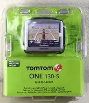 TomTom ONE 130 S Car GPS Navigator Package Set 130s USA/Canada Maps NEW SEALED