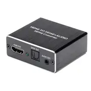 -Compatible Audio Converter Spdif Audio Extractor Stereo Extractor Optical Black