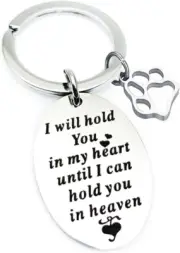 Pet Loss Sympathy Memorial Gift, I Will Hold You in My Heart until I Can Hold Yo