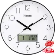 Wall Clock 12 Inch Modern Decorative Wall Clocks Battery Operated with Date Week