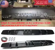 30" Carbon Effect Rear Bumper Diffuser Splitter Shark Fin Canard For Ford Chevy