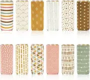 Whaline 12Pcs Slim Beer Can Sleeves 12oz Boho 5.5x3.1 inch, Multicolor