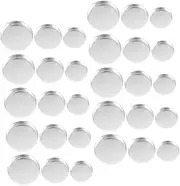 LALADEFIEE Travel Makeup Set 30pcs Round Eyeshadow Pans Metal Blusher Cases for Women