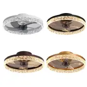 20'' Modern LED Ceiling Fan w/ Light Remote&APP Control Bedroom Ceiling Lamp Fan