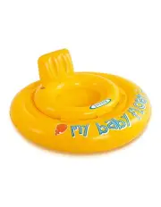 [Intex] Infant Inflatable Pool Float Dual Support/Diaper Seat 6-12m 70cm in Yellow