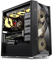 F30 High Airflow All-Metal Mesh Side Panel Full-Tower Case,Multi-HDD Drive Server Case, Support E-ATX Motherboard, Maximum Support 12 Fans, 3 SSD Bay+11 HDD Bay