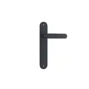Bronte Lever Matt Black Oval Backplate