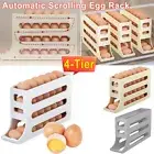 4/2-Tier Automatic Scrolling Egg Rack Holder Storage Box Container Refrigerator