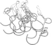 MOLUCKFU 10pcs Hook Clip Bird Feeder Garden Flag Clips Mobile Spinner Hook Swivel Hook Pot Hook Wind Chime Parts Workshop Tool Hooks Wind Chime Clips Silver Stainless Steel