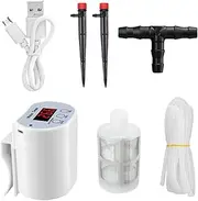 Automatic Plant Waterer - Automatic Watering System | Plant Watering Devices | Auto Drip Irrigation Kit | Intelligent Power-Off Protection Gardening Houseplants Waterer Aid with Timer for Greenhouse