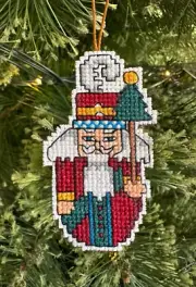 Handmade Cross Stitch Christmas Ornament-Nutcracker-Completed-Ballet-Tree-Decor