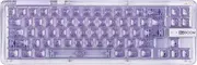 KiiBoom Phantom 68 65% Hot Swappable Crystal Gasket-Mounted Mechanical Keyboard, BT5.0/2.4GHz/USB-C Wired Wireless NKRO Gaming Keyboard with South-Facing RGB, 4000mAh Battery for Win/Mac (Purple)