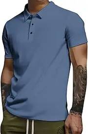 [Generic] Long Cotton Shirt Solid Color Ice Lapel Shirt Big and Tall T