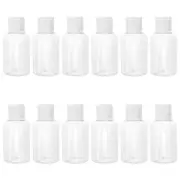 12PCS 50ML Empty Plastic Bottle Container Jar Pot Vial with Lid for Travel