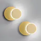 Modern LED Gold Wall Sconces Set of Two Acrylic Wall Lights Lighting Fixture ...