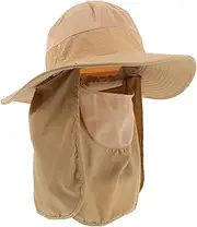 [BESPORTBLE] Fisherman Hat Boys Hats Sun Hats for Women UV Protection Sun Hat Men Beach Hat Unisex Sun Hat Hiking Sun Hat Hiking Hats for Men Cool Hats for Man Mens Wide Brim Hat Khaki Nylon
